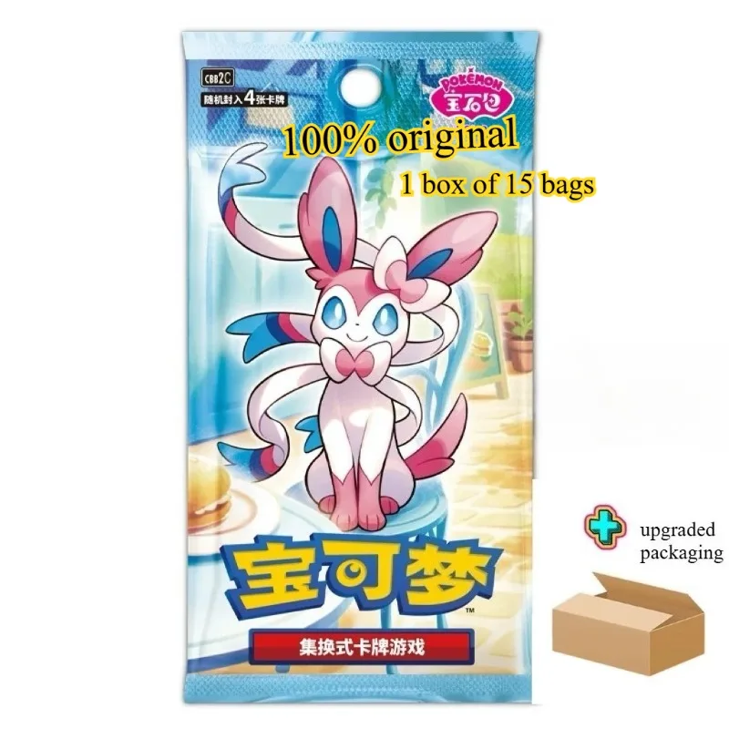 Preventa Original 100% paquete de gemas Vol 2 tarjetas escarlata y violeta Trading PTCG Box Eevee Eeveelution Gem Pack 2 colección juguete para regalo