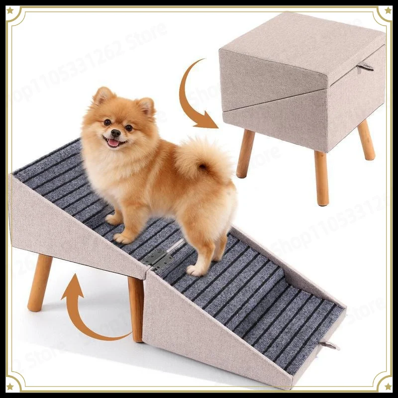 Wooden Pet Indoor Sofa Ladder Split Staircase Ramp Dual-purpose Wooden Footstool