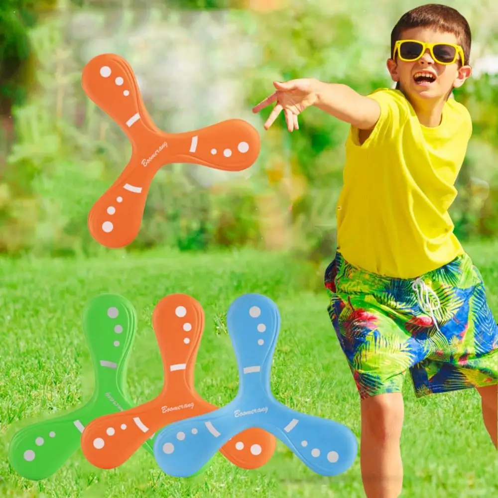 

Fast Catch Returning Flying Boomerang Toy Profesional Returning Three-leaf Boomerang Funny Interactive Throw Catch Game Toy
