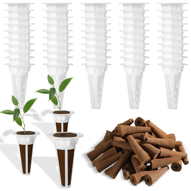 

100 Pcs Root Plant Basket Seed Planting Kit Replacement Pod Cups Pot Hydroponic Plastic