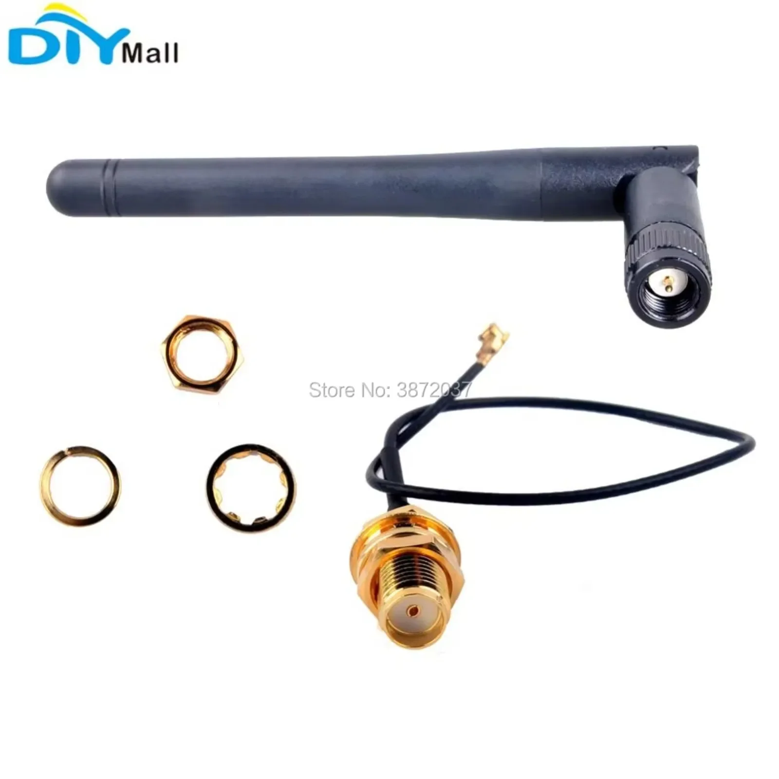 

10 шт. 2.4G WiFi антенны с коэффициентом усиления 3dBi, соединительный кабель U.FL - SMA (гнездо) для модуля Arduino ESP8266 с высокой производительностью