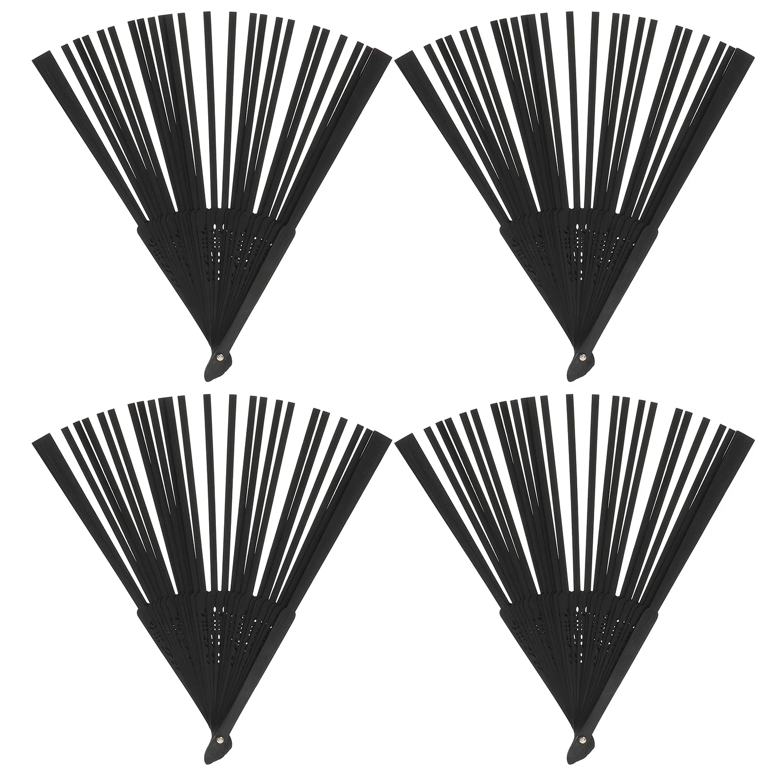 4 قطع من إطار الخيزران: مجموعة أضلاع مروحة قابلة للطي ذاتية الصنع لمراوح اليد المصنوعة يدويًا على الطراز الصيني الياباني، صنع مروحة فارغة غير مكتملة #2