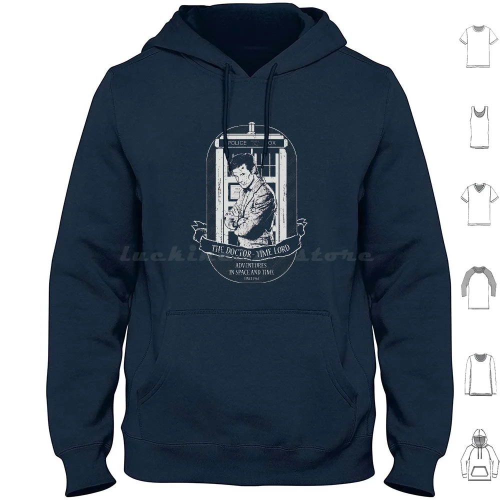 Adventures In Space And Time Hoodie Cotton Long Sleeve Who Eleventh 11th 11 Bluebox Blue Box Adventures In Space And Time