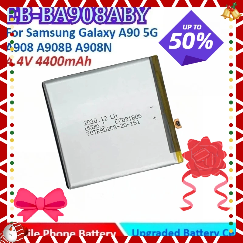 

New 4400mAh 4.4V Brand EB-BA908ABY High Quality Replacement Battery for Samsung Galaxy A90 5G A908 A908B A908N Mobile Phone