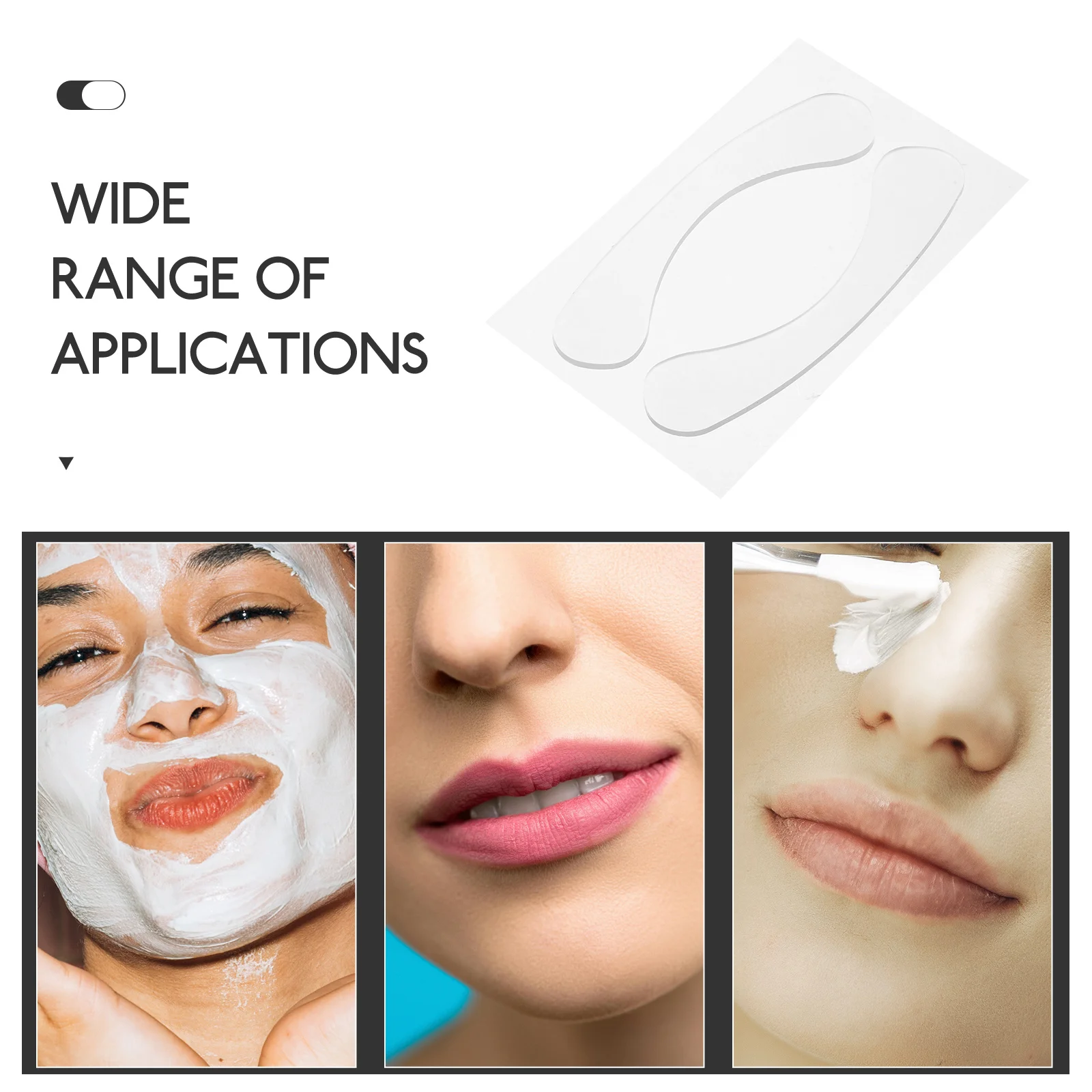 แผ่นแปะริมฝีปากแบบใช้ซ้ำได้เพื่อความชุ่มชื้นอย่างล้ำลึก ซ่อมแซมริมฝีปากแตก ลดริ้วรอย บำรุงริมฝีปากข้ามคืน อุปกรณ์ดูแลผิวริมฝีปาก