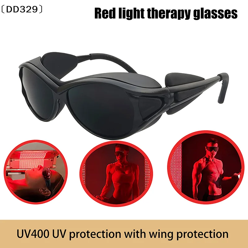 Red LED Infrared Light Protective Glasses Laser Eyes Protection Glasses For Tanning Goggles UV Blocking IPL Laser Safety 〔DD329〕