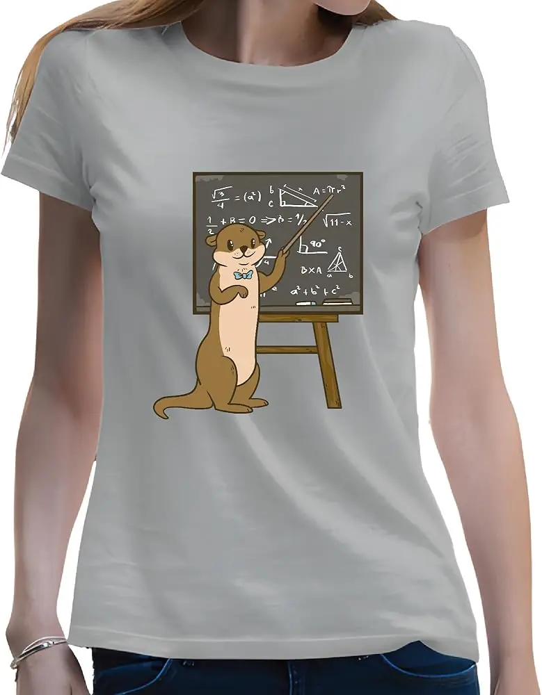 Teaching Maths Blackboard Design for Teacher Appreciation  High Quality 100%Cotton Short Sleeve