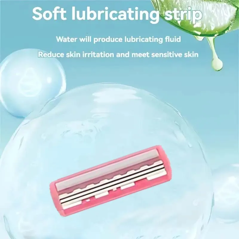 เครื่องโกนหนวดสำหรับสุภาพสตรีคุณภาพสูง ใบมีดทนทาน ด้ามจับสบาย ทำความสะอาดง่าย ปราศจากน้ำมัน ของขวัญเพื่อความงามและเทศกาลต่างๆ