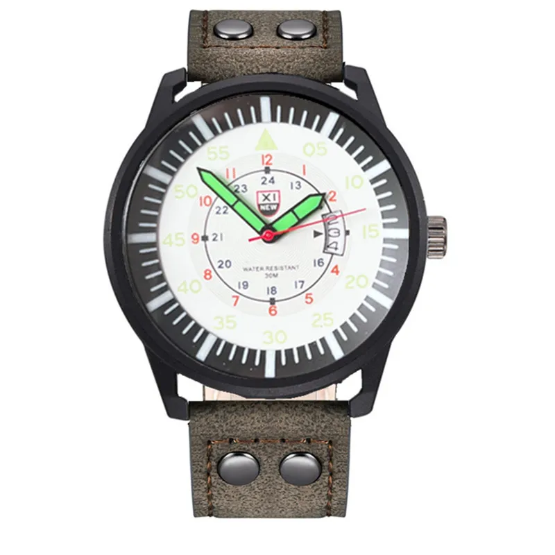 

Original XINEW Brand Men Watches Black Students Fashion Leather Band Simple Date Quartz Wrist Watch Montre Homme Reloj Hombre