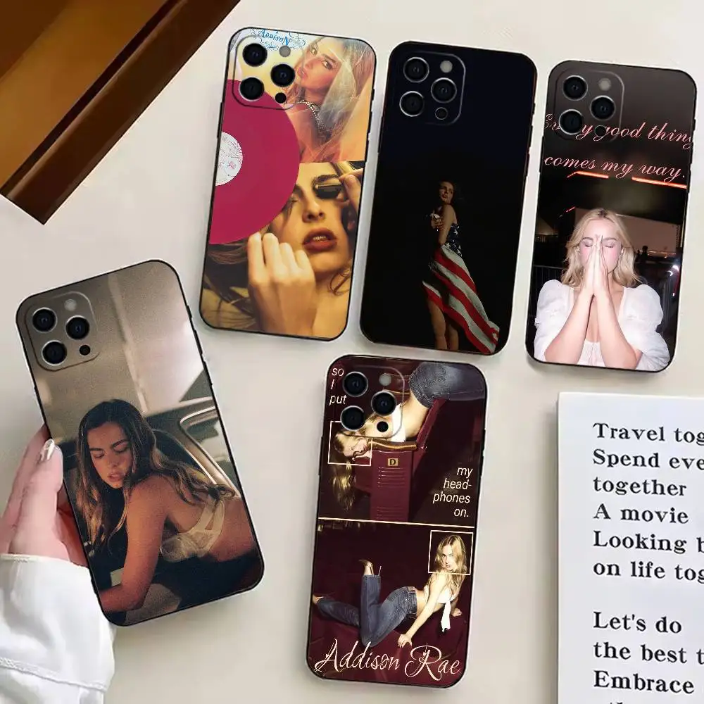 Singer Addison Rae Easterling Phone Case For iPhone17,16,15,14,13,12,11 Plus,Pro Others Soft Black Cover
