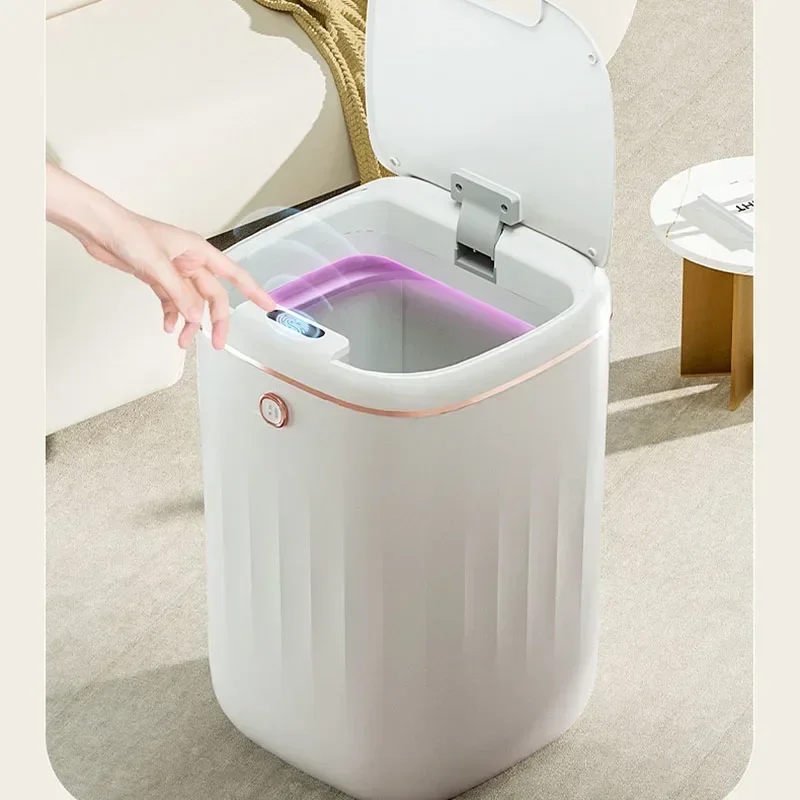 20-24L Bathroom Sensor Electric Wastebasket Bedroom Smart Trash Can Automatic Waterproof Recycle Bin for Living Room Kitchen New