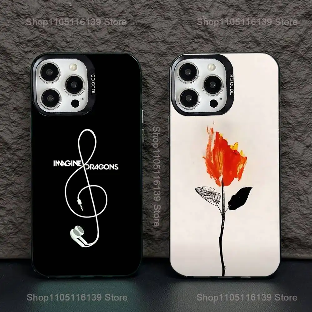 

I-Imagine Band Dragons Phone Case For iPhone 16,15,14,13,12,11,Pro,XS,Max,Plus,Mini,SE Black Candy Matte Shockproof Cover
