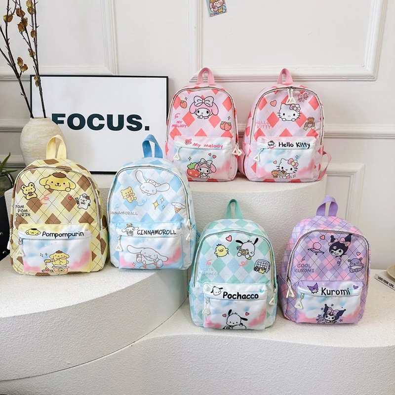 

Sanrio Lightweight Backpack Student Cartoon Kindergarten Large Capacity Children Backpack Durable Fashionable Printed Backpack