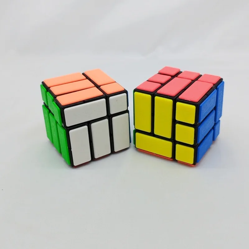 

[Wisdom]Bi Cube Bundled 3x3 Magic Cube Latch Version 3x3x3 Bandaged Cube Puzzle Limited Rotation Difficulty Challenge Fidget Toy