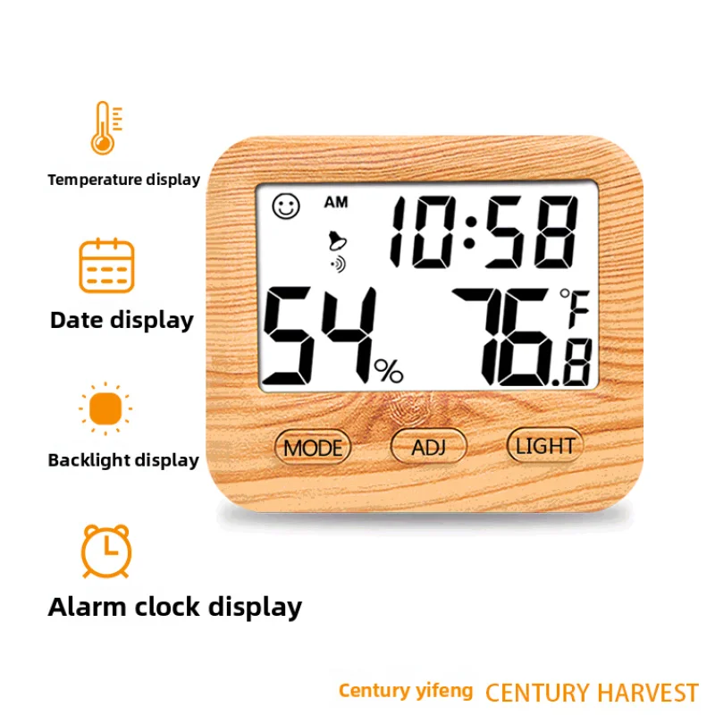 Electronic Digital Thermometer and Hygrometer for Home Use IndoorCH-915Magnetic Backlit High-Precision Wall-Mounted Temperature
