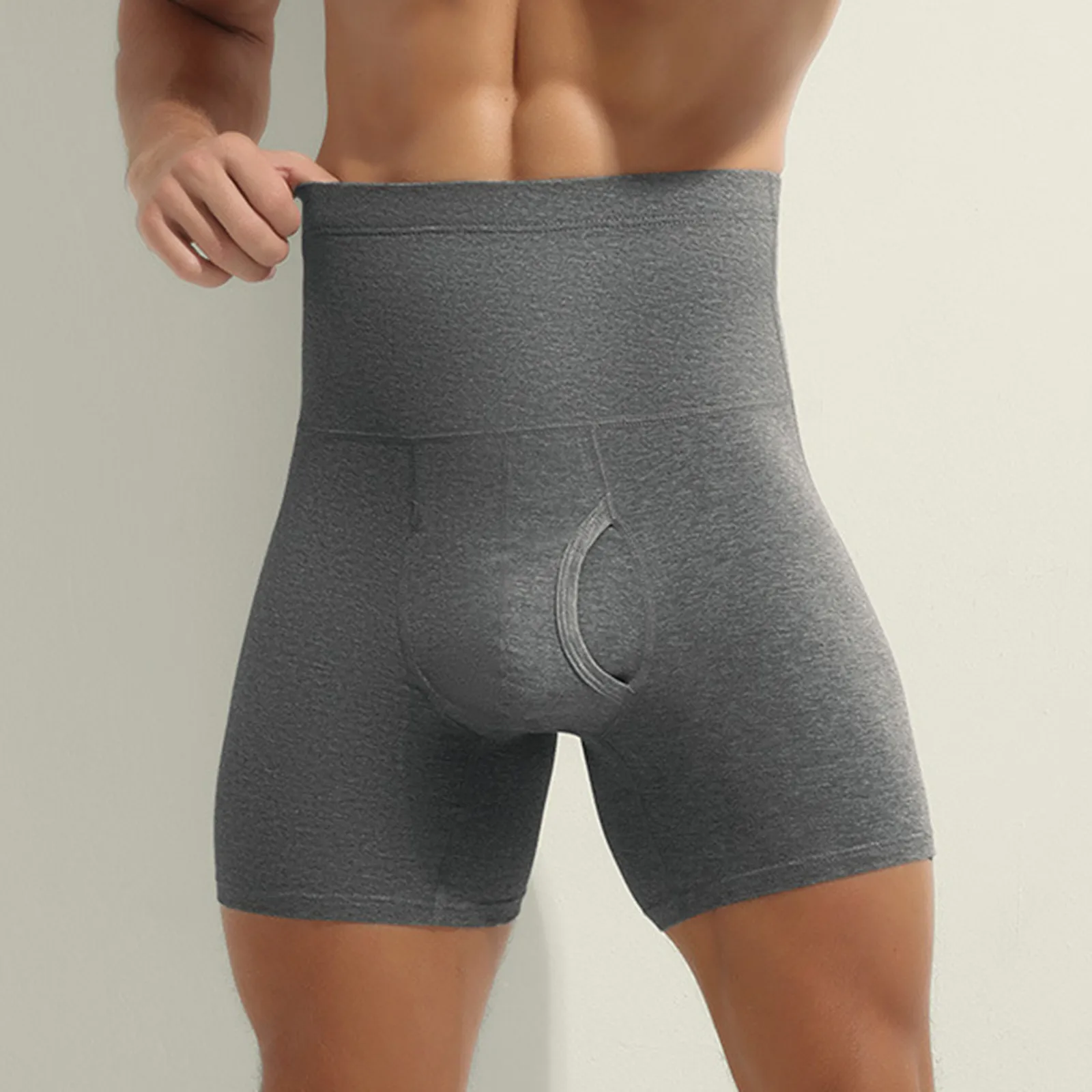 Long Leg Men Panties Boxer Of Tall Waist Belly In Warm Sports Pants Are Pure Color Comfortable Pants Underwear Sexy Homme Hot