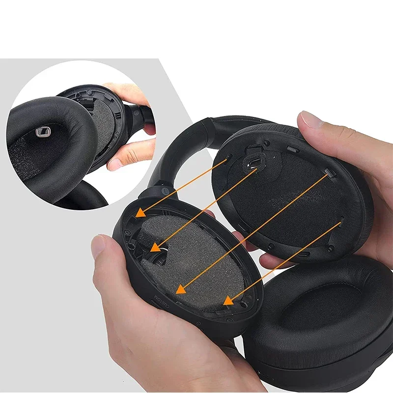 Replacement Ear Pads Cushions for Sony WH-1000XM4 Headphone Soft Memory Foam Pads 1000 XM4 1000XM4 Earpads