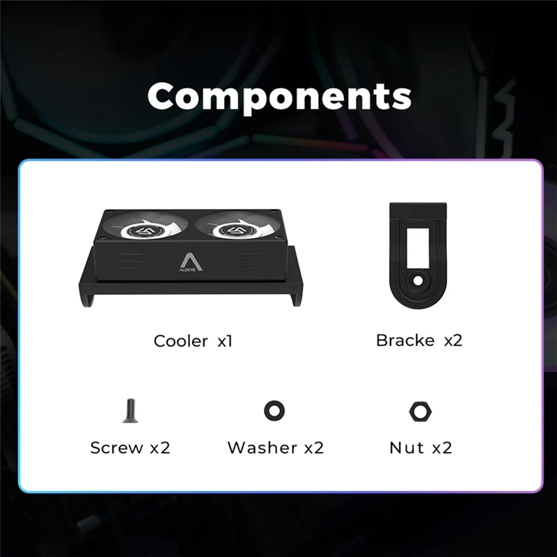 ALSEYE RAM Cooler Cooling Fan Ram Memory Cooler With Dual 60Mm Fan PWM Radiator For DDR2/3/4/5 Cooling