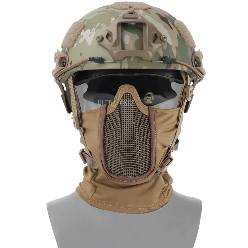 Tactical Balaclava Full Face Scarf Mask Shooting Cs Game Airsoft Headgear Masks Hunting Cycling Riding Windproof Face Sheild