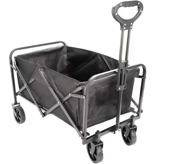 Compact Folding Camping Wagon 5 Inch Fold Flat Four Wheel Utility Cart Portable Outdoor for Beach Shopping - view 4