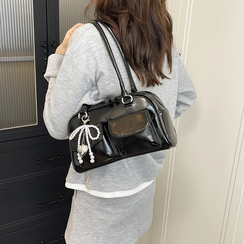 Bolso grande de hombro de diseñador de moda clásico de lujo de cuero elegante para mujer bolso cruzado para salidas diarias elegantes