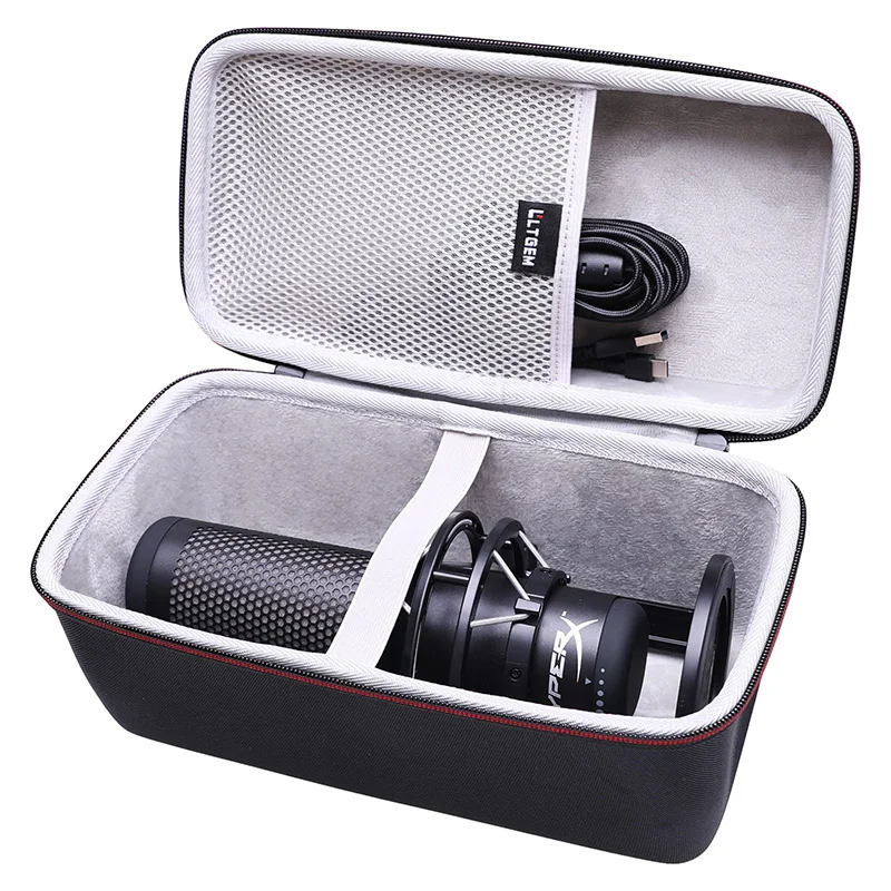 LTGEM EVA Hard Case for HyperX QuadCast S RGB USB Condenser Microphone Travel Carrying Storage Bag