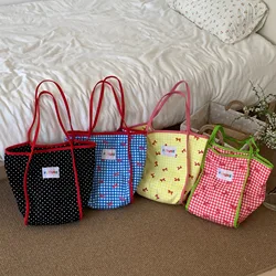 2024 New Ins  Knot Plaid Large Capaci Bag Commuter Thin Strap oulder Bag op Tote Women's Handbag