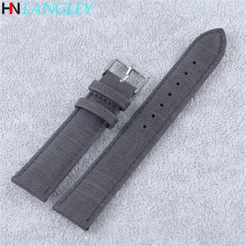 10mm 12mm 14mm 16mm 18mm 20mm 22mm Nylon Canvas Denim Fabric Strap Retro Watchband Sport Men Women Universal Wristband Bracelet