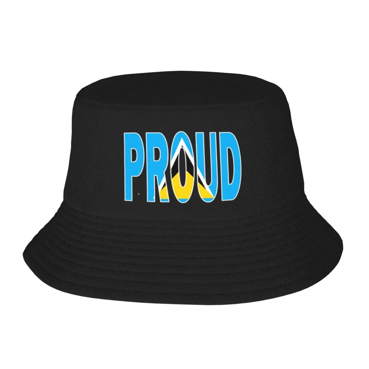 New St Lucia Flag in The Word Proud - Saint Lucia - Soca Mode Bucket Hat foam party hats Icon Hat For Men Women\'s