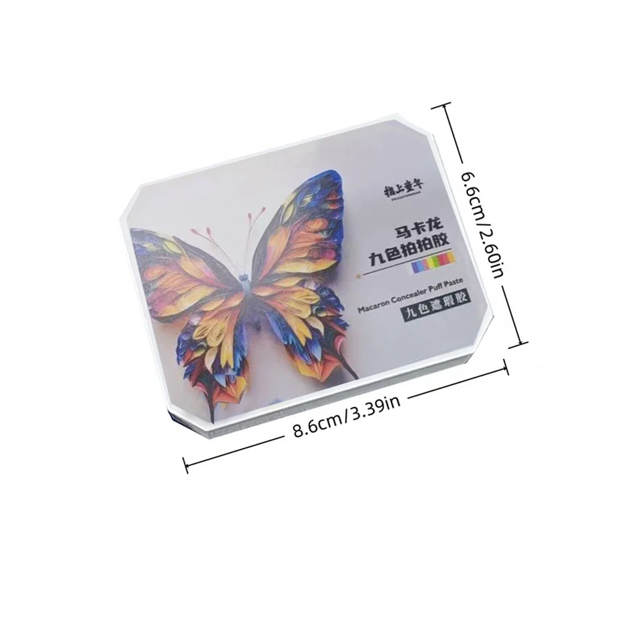 1pc 9 colori colla solida per unghie manicure smalto semipermanente gelatina macaron gel crema Soak Off UV e LED smalto per unghie tavolozza arte fai da te