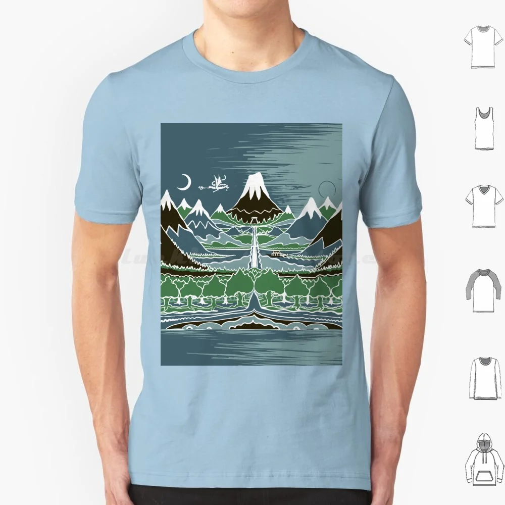 Midnight Forest Mountain Path In The Style Of J.r.r.tolkien T Shirt Cotton Men Women DIY Print Jrrtolien Mirkwoods