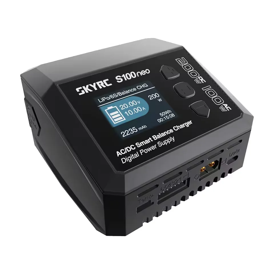 SkyRC S100neo Balance Charger AC100W DC200W 12A Smart LiPo Battery RC Charger Discharger for LiPo/Li-ion/Life/NiMH/NiCd/Pb