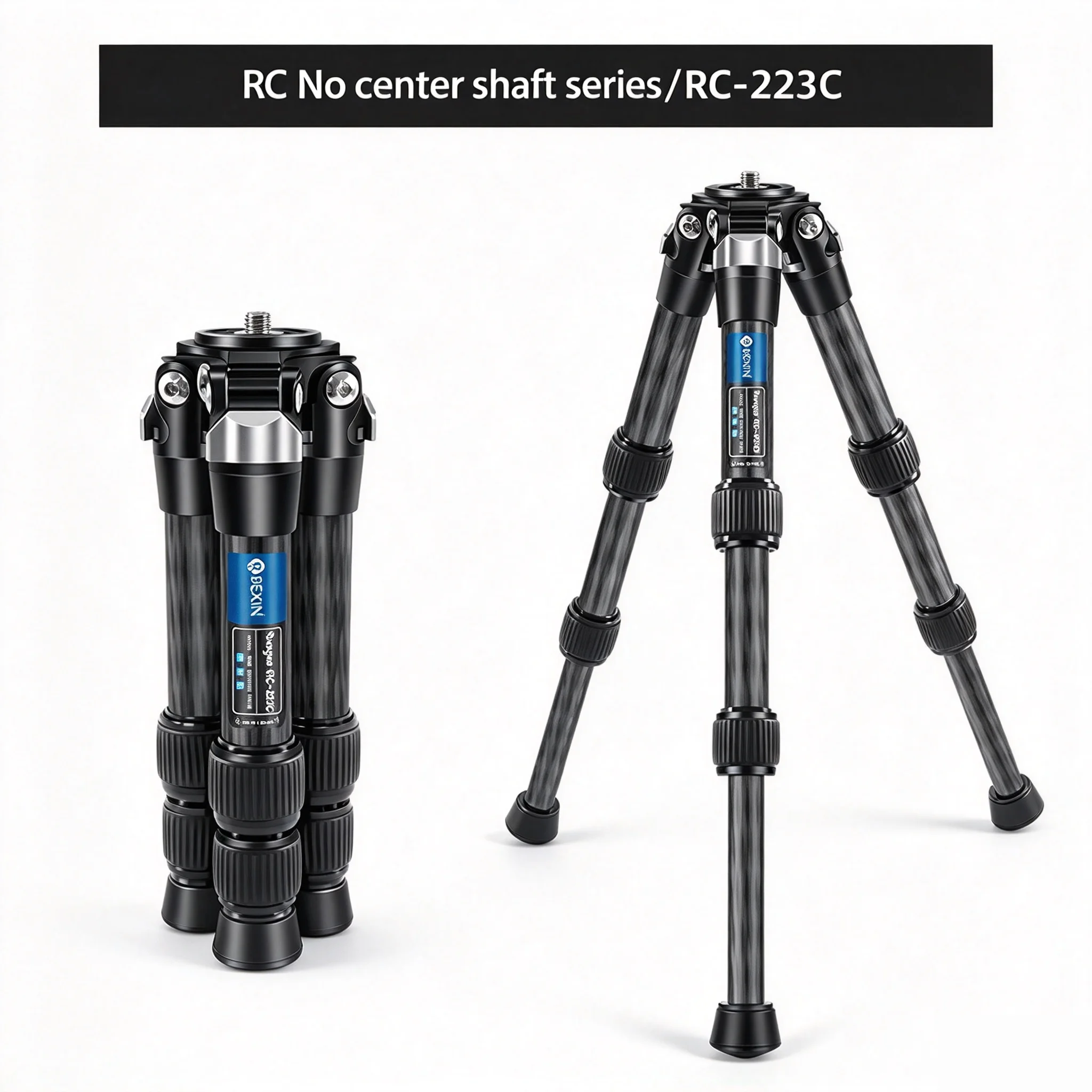 BEXIN Mini Carbon Fiber Tabletop Tripod Portable Folding Compact for DSLR Camera Head Extension Rod Magic Arm Accessories Tripod