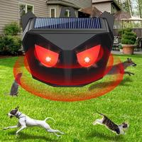 2pcs Solar Animal Repeller Outdoor Cat Dog Deer Repeller For Plants With Bright LED Light Solar Powered Pesst Repeller For Yard