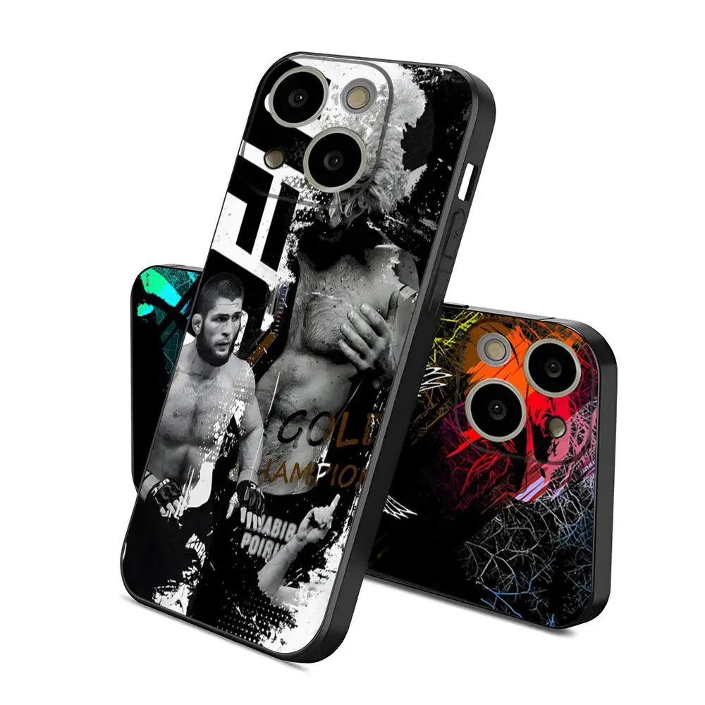 Чехол Khabib для телефона 15 Pro Max для Iphone 14 13 16 12 Mini 11 Xr X Xs Pro Max 8 7 Plus, задняя крышка