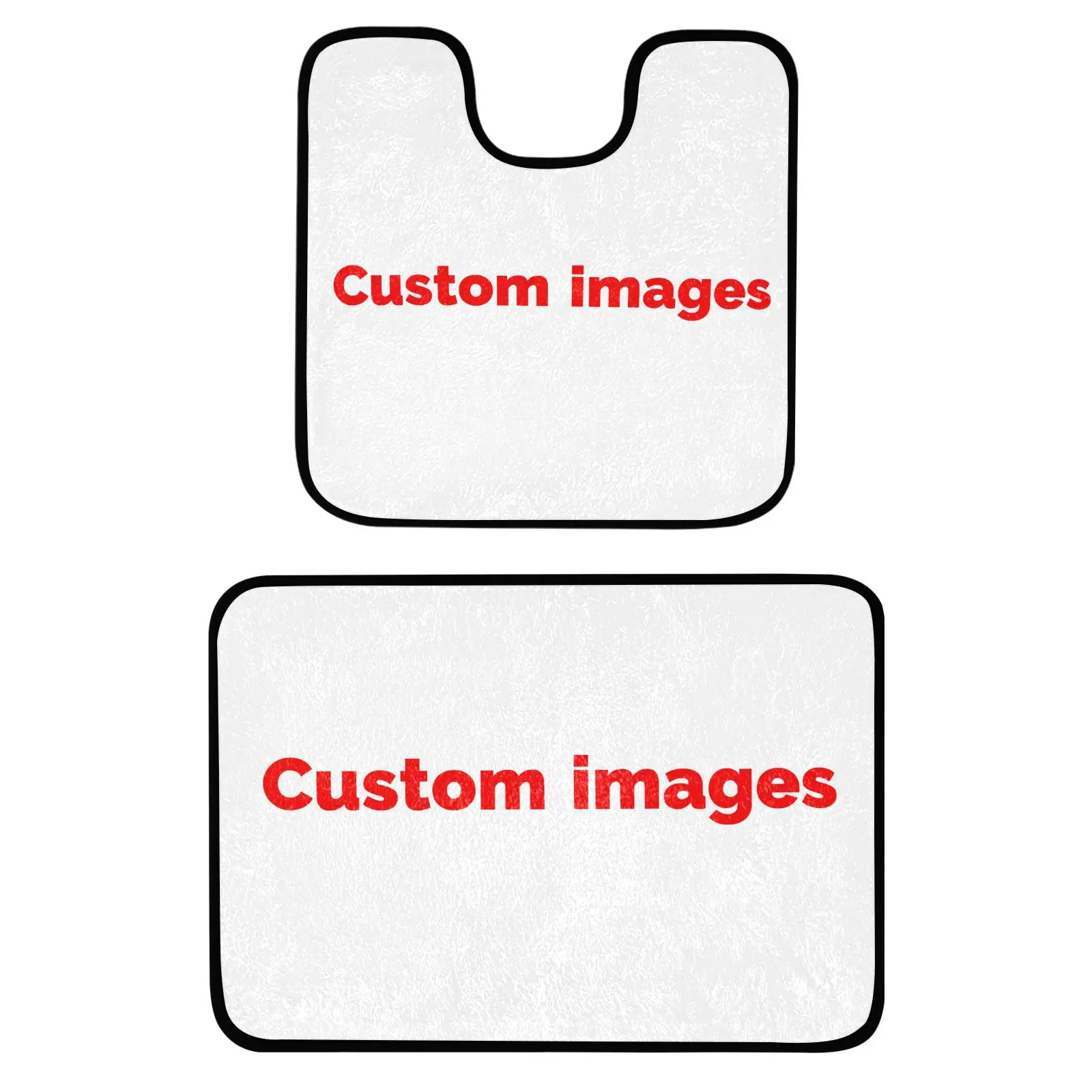 Custom images Bathroom matsNon-Slip Bath Mat and Toilet Mat Bathroom Rug Set Soft Bath Mat with Washable Bath MatsBath set of 2