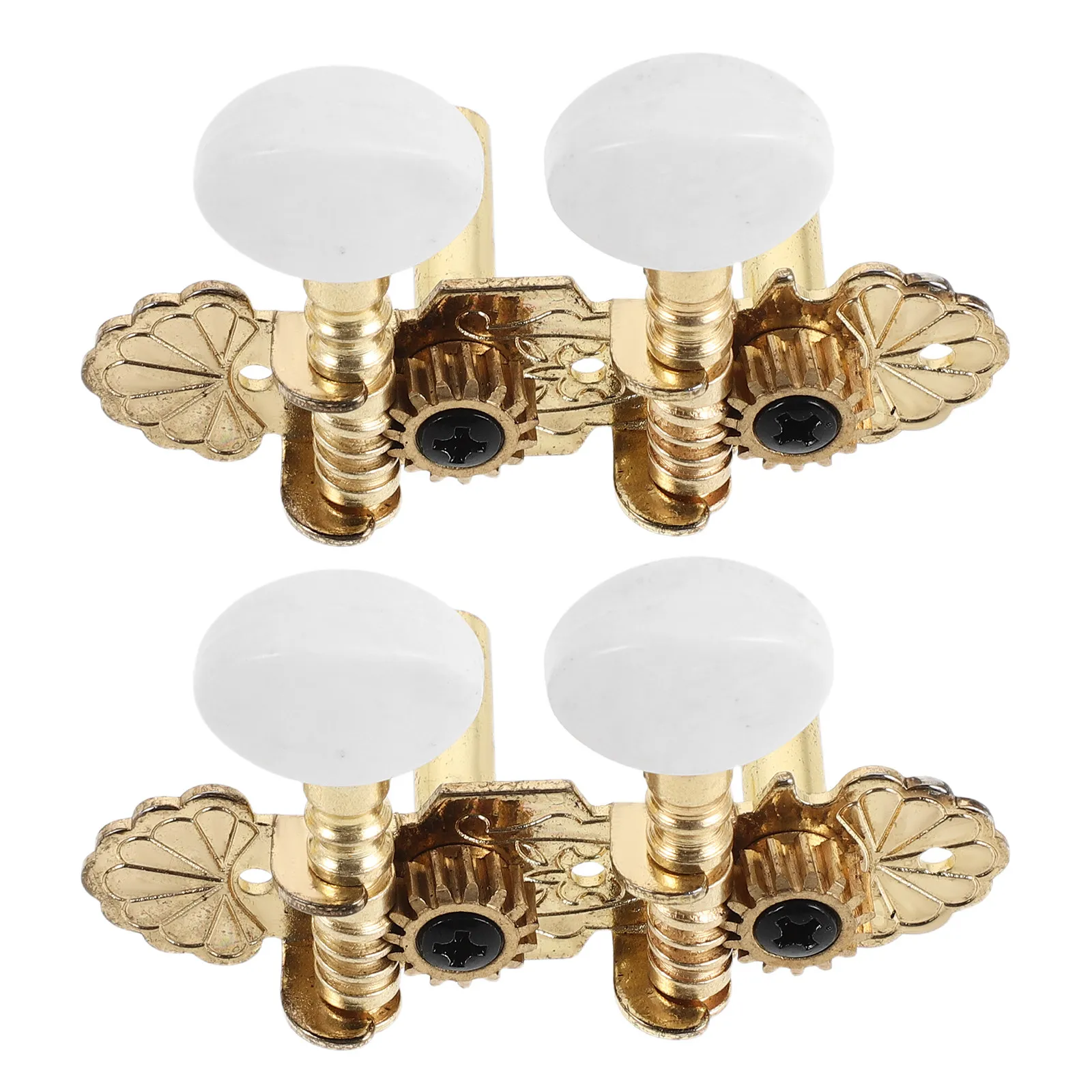 1Set Ukulele Tuning Pegs Brass Vintage Style Classic Guitar Tuners 2R2L Machine Heads Replacement Acoustic Guitar Tuner Pegs view 5