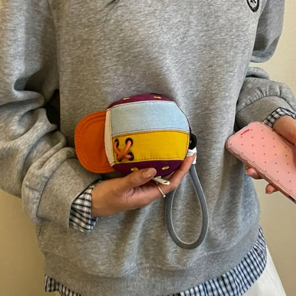 Lightweight Mini Cap-Shaped Carry Bag Soft Exterior Compact Daily Storage Pouch Durable Exterior Wrist Design