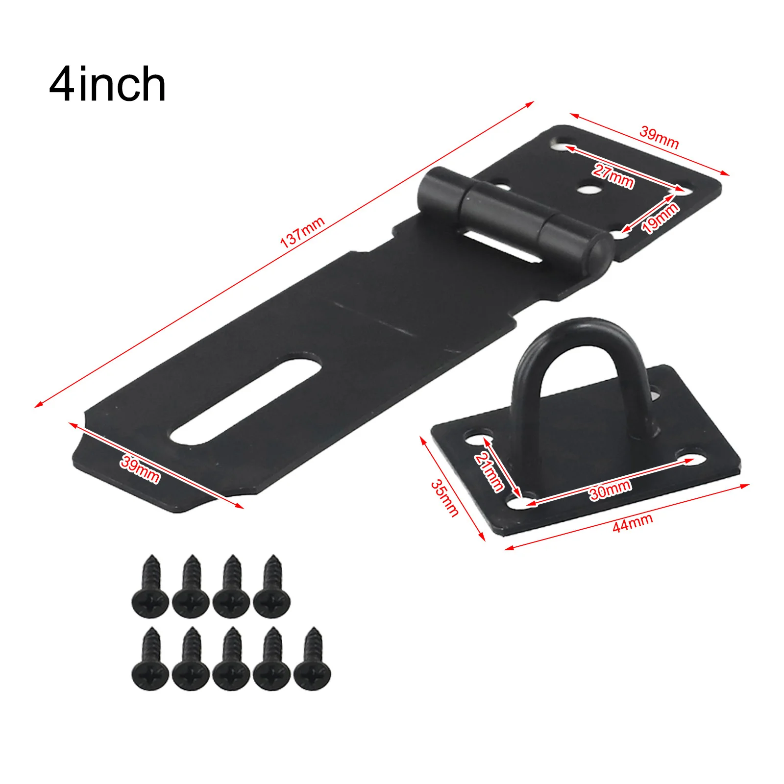 Stainless Steel Door Padlock Hasp with Installation Accessories Enhanced Security for Bathrooms Hotels and Living Rooms