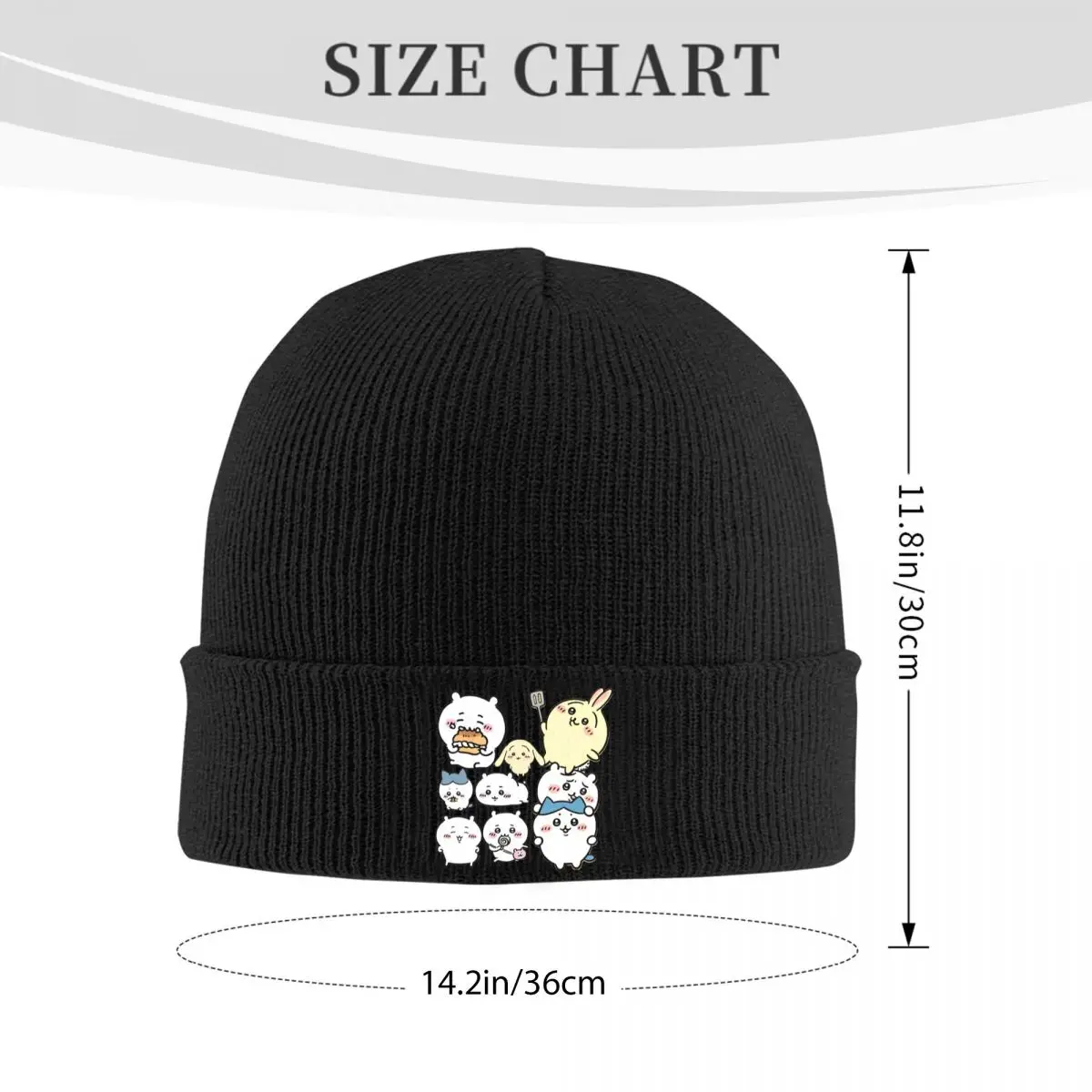 Kawaii Chiikawa Anime Cappelli a cuffia Cappello lavorato a maglia Uomo Donna Cappelli a cuffia elastici termici freddi Cappellino personalizzato invernale per esterni