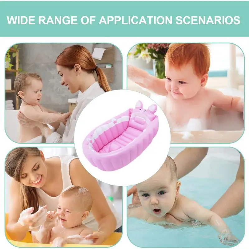 Inflatable Bathtub For Toddler Non Slip Travel Bathtub With Air Pump Non Slip Travel Bathtub Collapsible Kids Thick Foldable