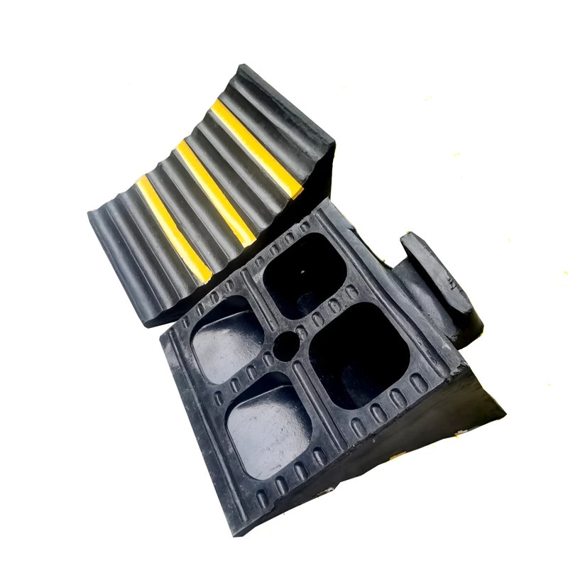 

Portable Wheel Chock with Handles Vehicle Car Truck Wheel Tire Chock Stop Block Anti-slip Plastic Base Tire Support Pad Black