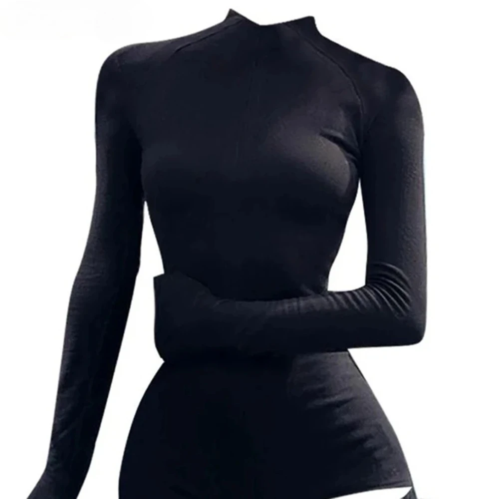 بدلة قفز عصرية للسيدات بسيطة ضيقة بأكمام طويلة بأشرطة على الطراز الأمريكي 2025 ثوب فضفاض للفتيات على الطراز الأمريكي الجديد #4