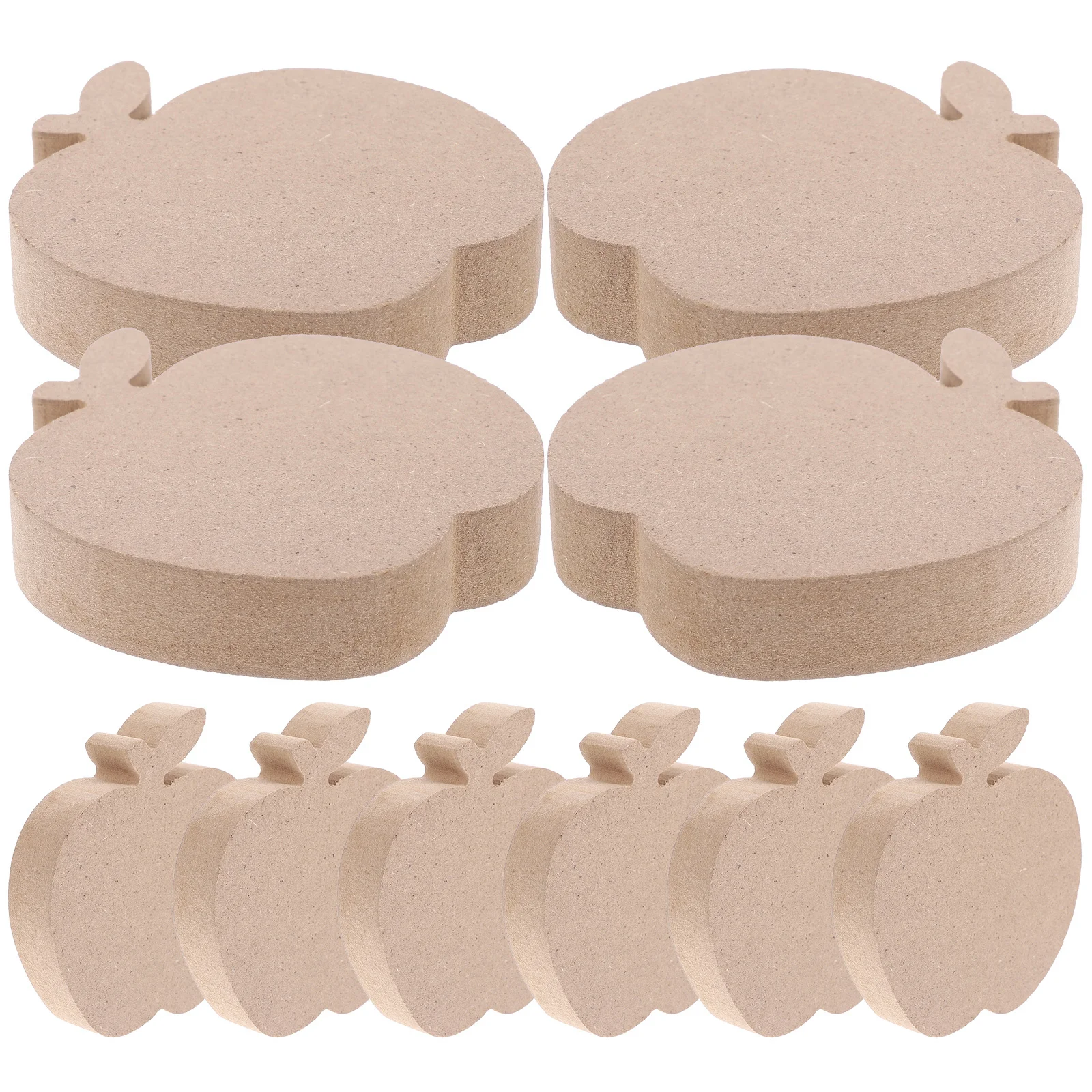 

10Pcs Halloween Wooden Apples Tags DIY Blank Wood Cutouts Tabletop Decor Wood Craft Supplies Wooden Apples Tag for Crafts