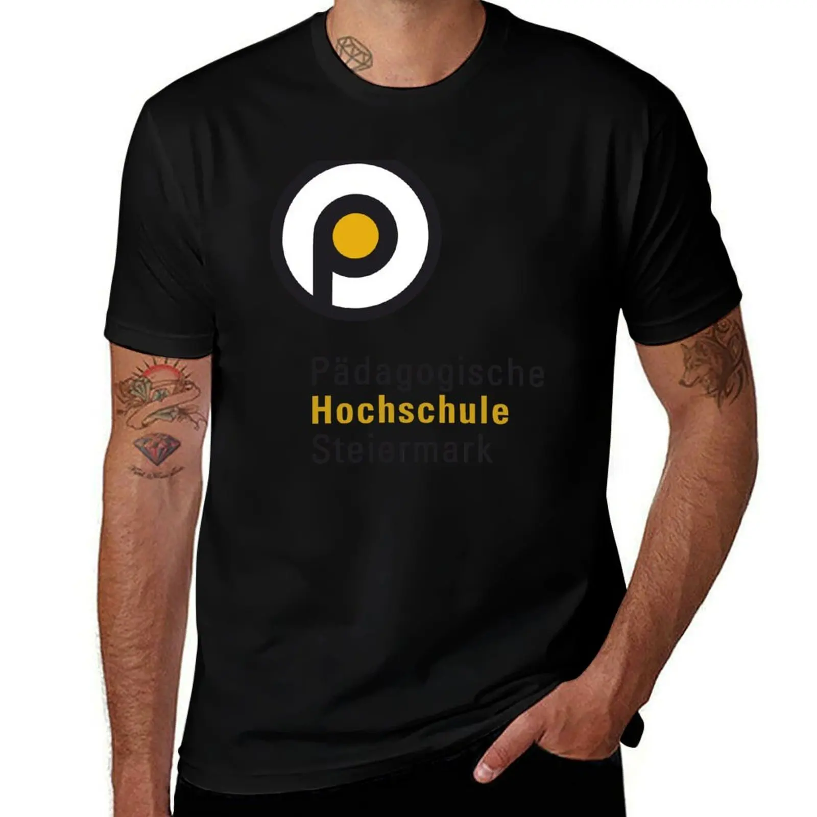 

Pdagogische Hochschule Steiermark logo T-Shirt man t shirts for men casual man t shirt cotton high quality T-Shirt