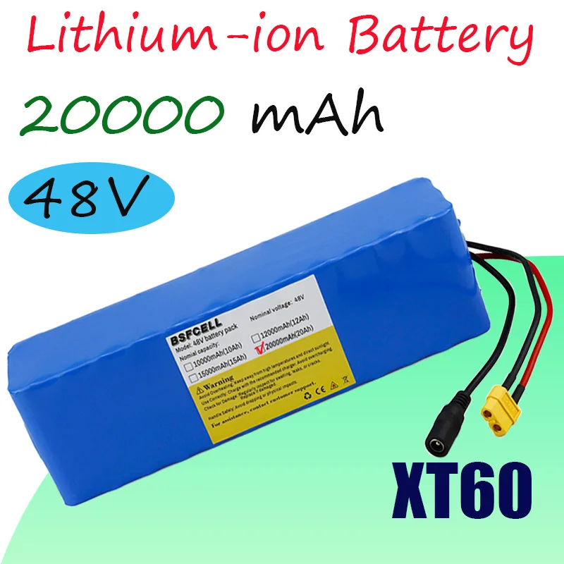 

2024 New E-bike Battery XT60 Connector 48V 20Ah Li-ion Battery And BMS