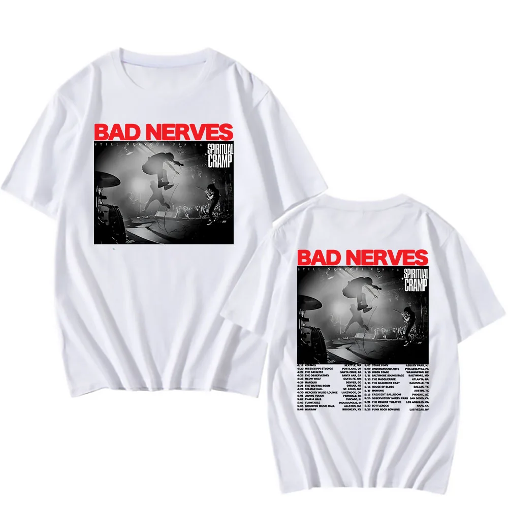 سيئة الأعصاب لا تزال جولة العصبية 2025 تي شيرت الروحي تشنج الهيب هوب للجنسين الشارع الشهير الجرونج موضة الجرافيك بلايز الرجال الملابس