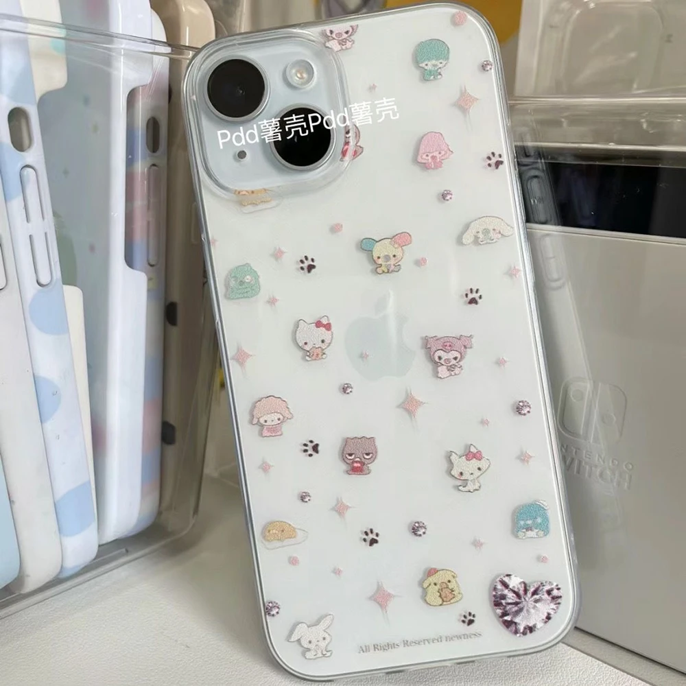 Ins New Hello Kitty Cute Phone Case for Oppo A3x A3 A60 A79 A98 A78 A58 A38 A18 A57 A76 A17 A74 A94 A36 A55 A15 Soft TPU Cover