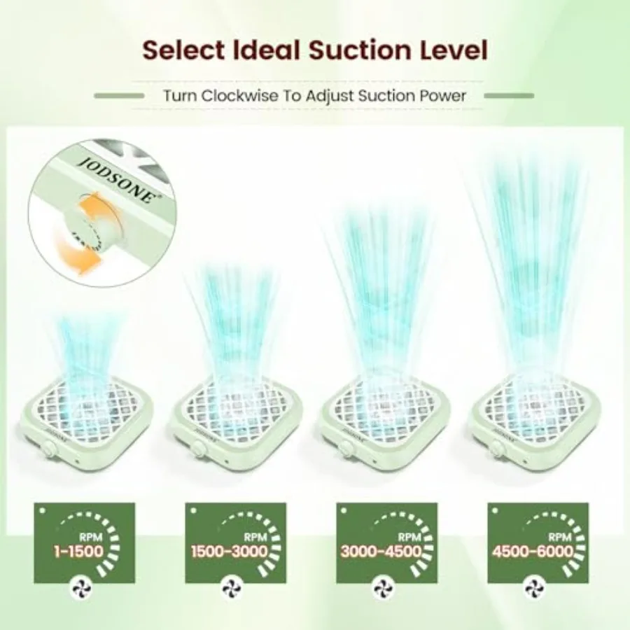 6000RPM Nail Dust Collector Low Noise Powerful Suction Portable Nail Salon