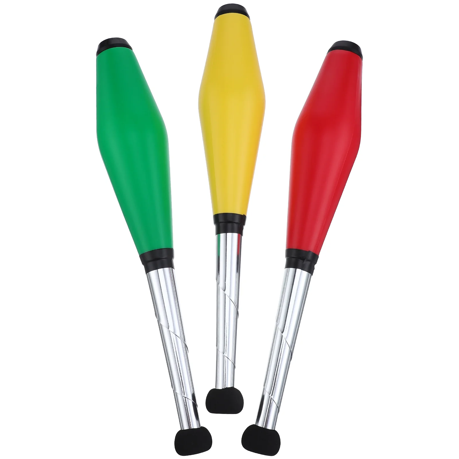

3 Pcs Juggling Stick Yellow Green Red Circus Clubs Performance Supplies Kids Training Sticks Pins Adults Props Turntable Stage